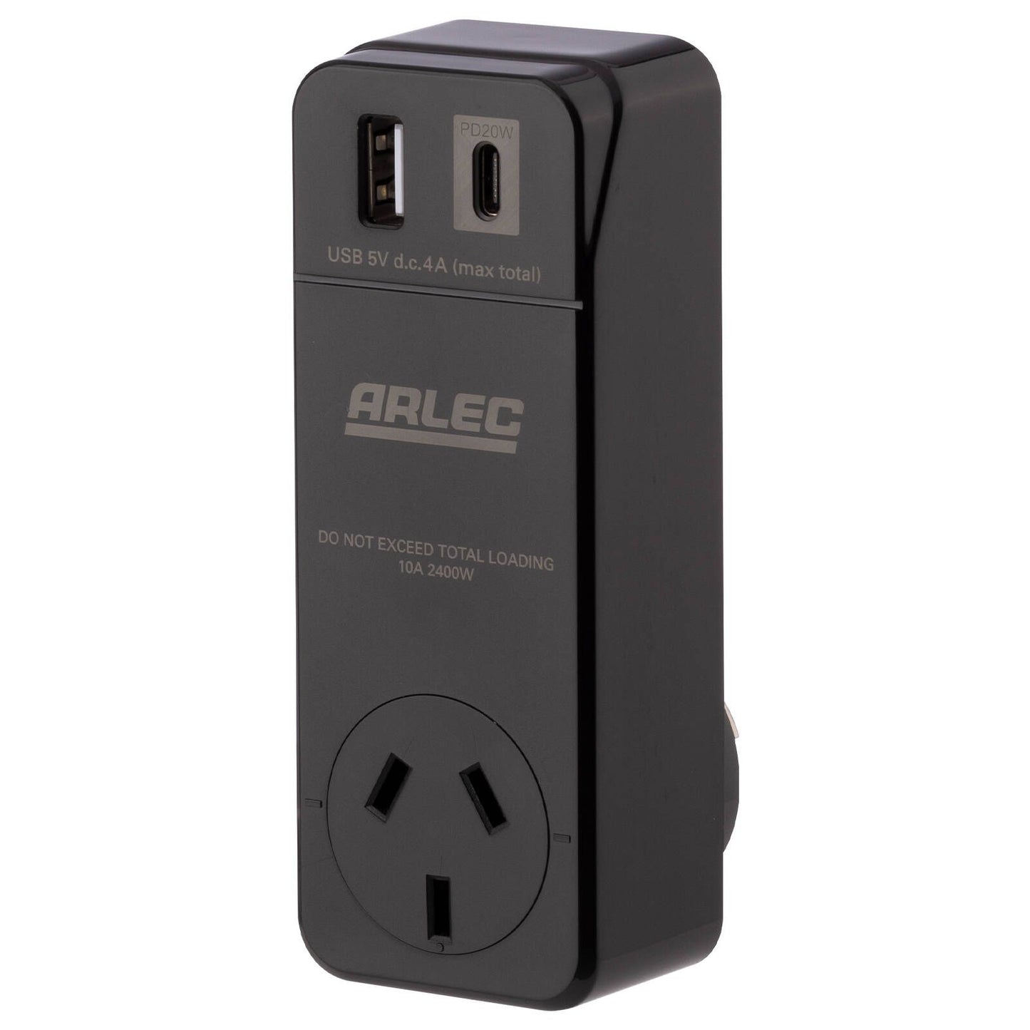 Arlec Power Adaptor PD20W USB - Black