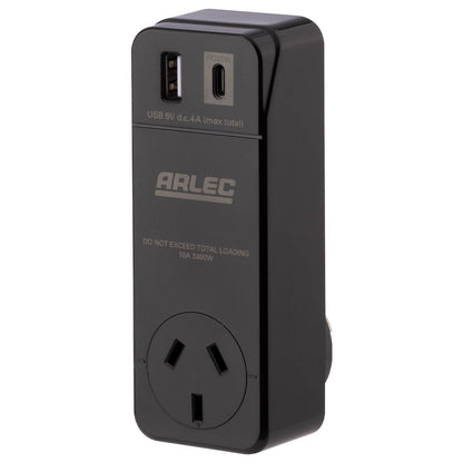 Arlec Power Adaptor PD20W USB - Black