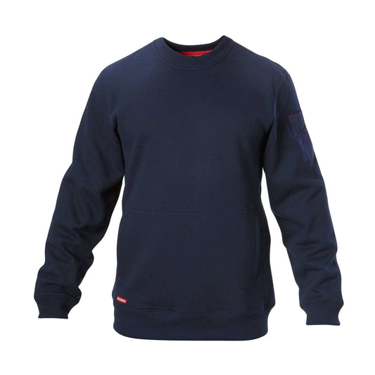 Hard Yakka Crew Neck Fleece Jumper - Size S - Navy