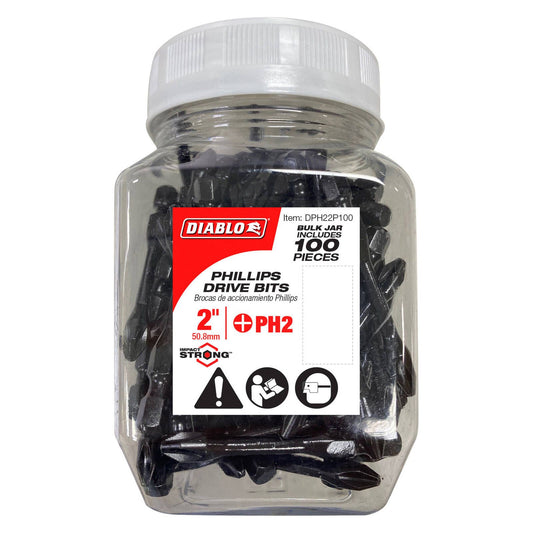 Diablo Power Bit PH2 - 2" - 100 Pack