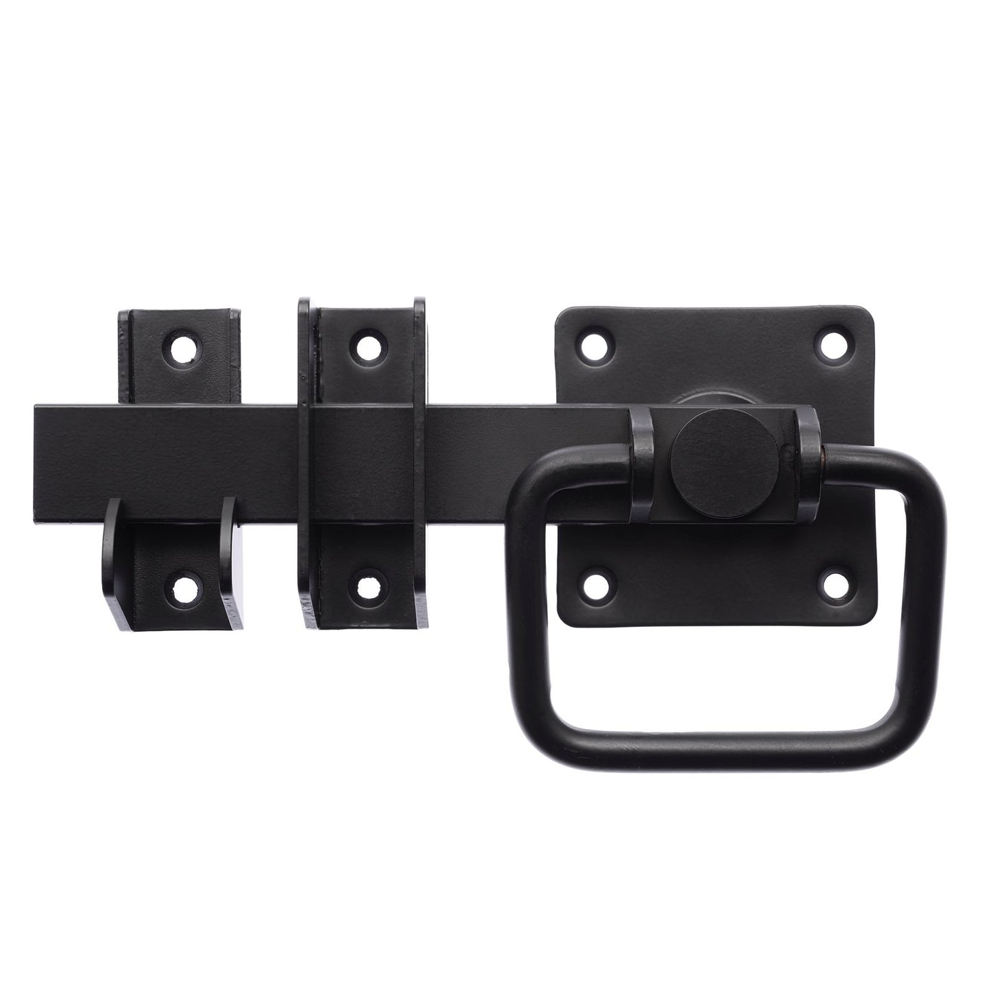 Zenith Matte Black Ring Pull Gate Latch - 115 x 32 x 210mm