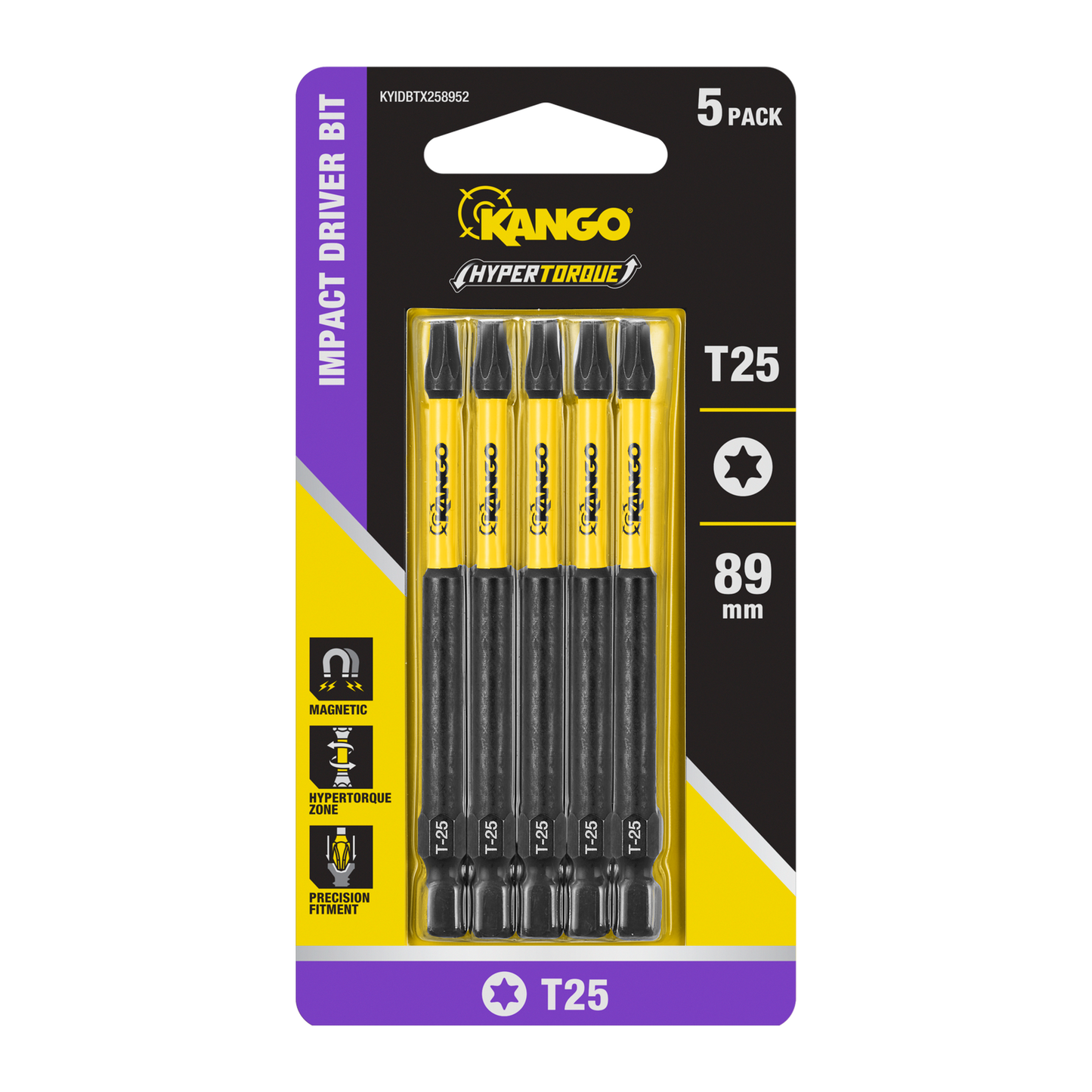 Kango TX25 Impact Driver Bit - 89mm - 5 Pack