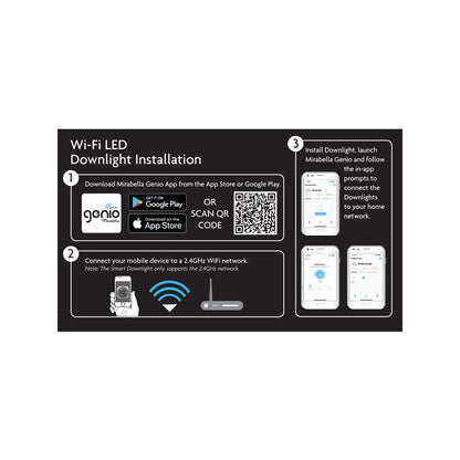 Mirabella Genio Wi-Fi Dimmable 10W LED Frameless Downlight