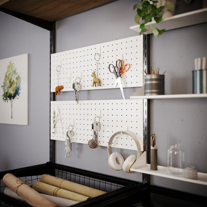 Flexi Storage Home Solutions White Small Pegboard Hook 4 Pack Plastic