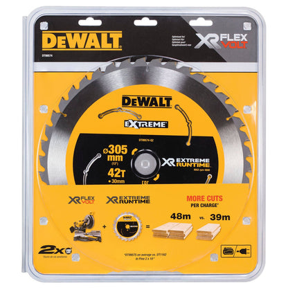 Dewalt XR Circular Saw Blade 305mm 42T - C3 Carbide - Extreme Runtime