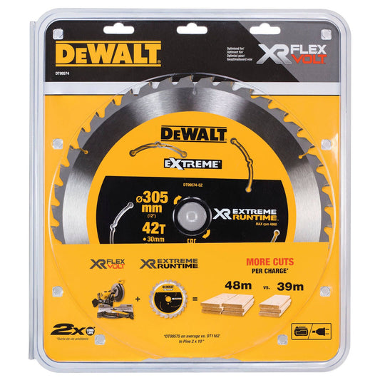 Dewalt XR Circular Saw Blade 305mm 42T - C3 Carbide - Extreme Runtime