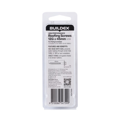 Buildex Cladding Screws - 12g x 45mm - 10 Pack