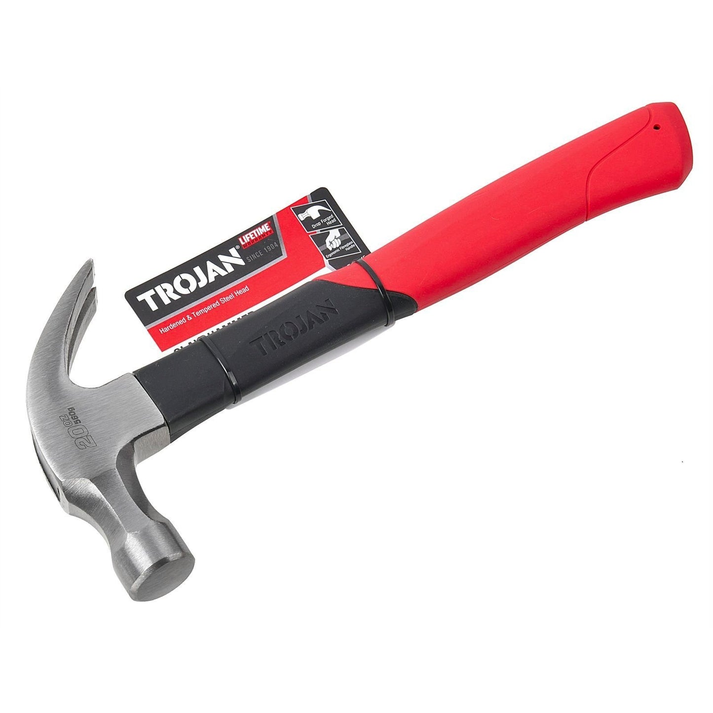 Trojan Fibreglass Claw Hammer - 20oz - 570g