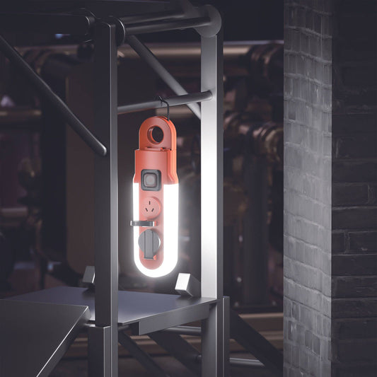 Click 2 Outlet Power Socket Light with Hanger