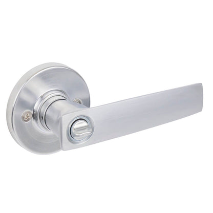 Gainsborough Neue Aurora Entrance Lever Set - Brushed Satin Chrome - 145 x 67mm