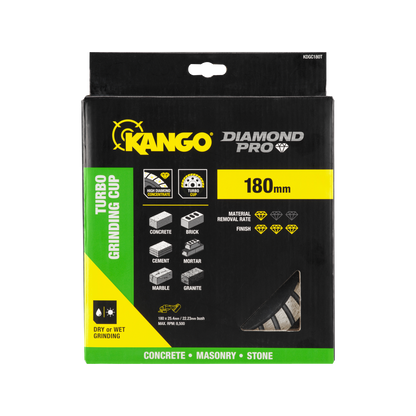 Kango Turbo Diamond Grinding Cup - 180mm