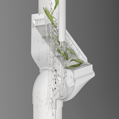 Rain Harvesting Leaf Beater Rain Head - 90mm - White - RHLB20