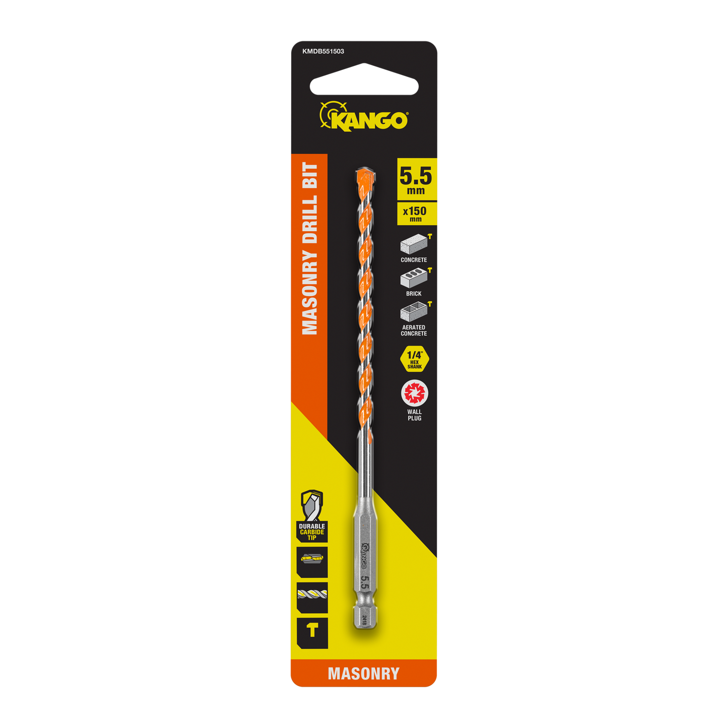 Kango Masonry Drill Bit - 5.5 x 150mm
