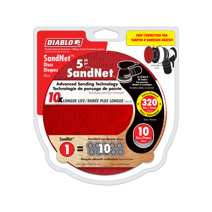 Diablo Orbital Sandnet Discs - 125mm - 220 Grit - 10 Pack