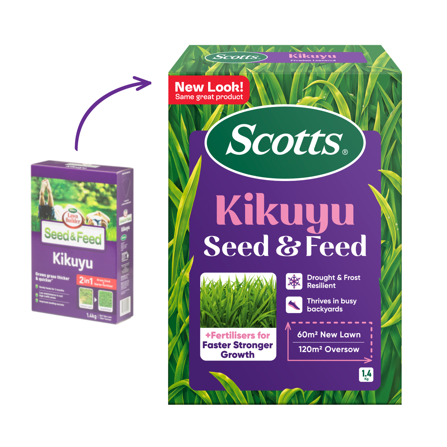 Scotts Lawn Builder Kikuyu Lawn Seed - 1.4kg