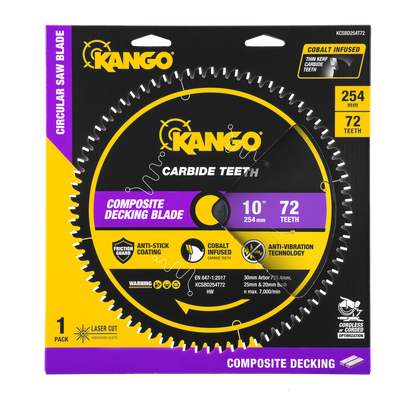 Kango Composite Decking Mitre Saw Blade - 254mm - 72T