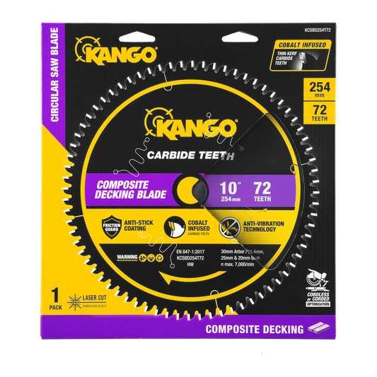 Kango Composite Decking Mitre Saw Blade 254mm 72T