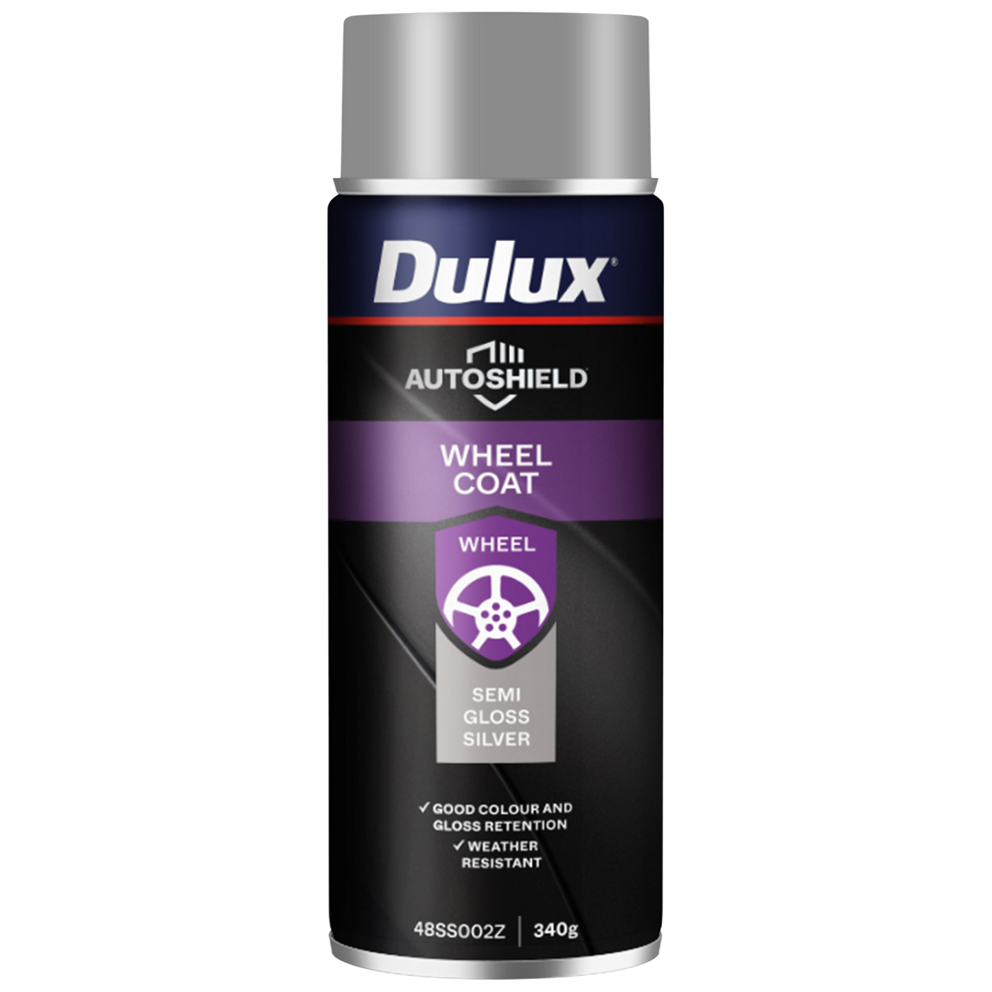 Dulux Autoshield Spray Paint - 340g - Silver Wheel Coat