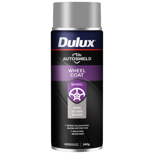 Dulux Autoshield Spray Paint - 340g - Silver Wheel Coat