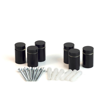 Protectoral Deco Panel Mounts - 32 x 19mm - 6 Pack - Black