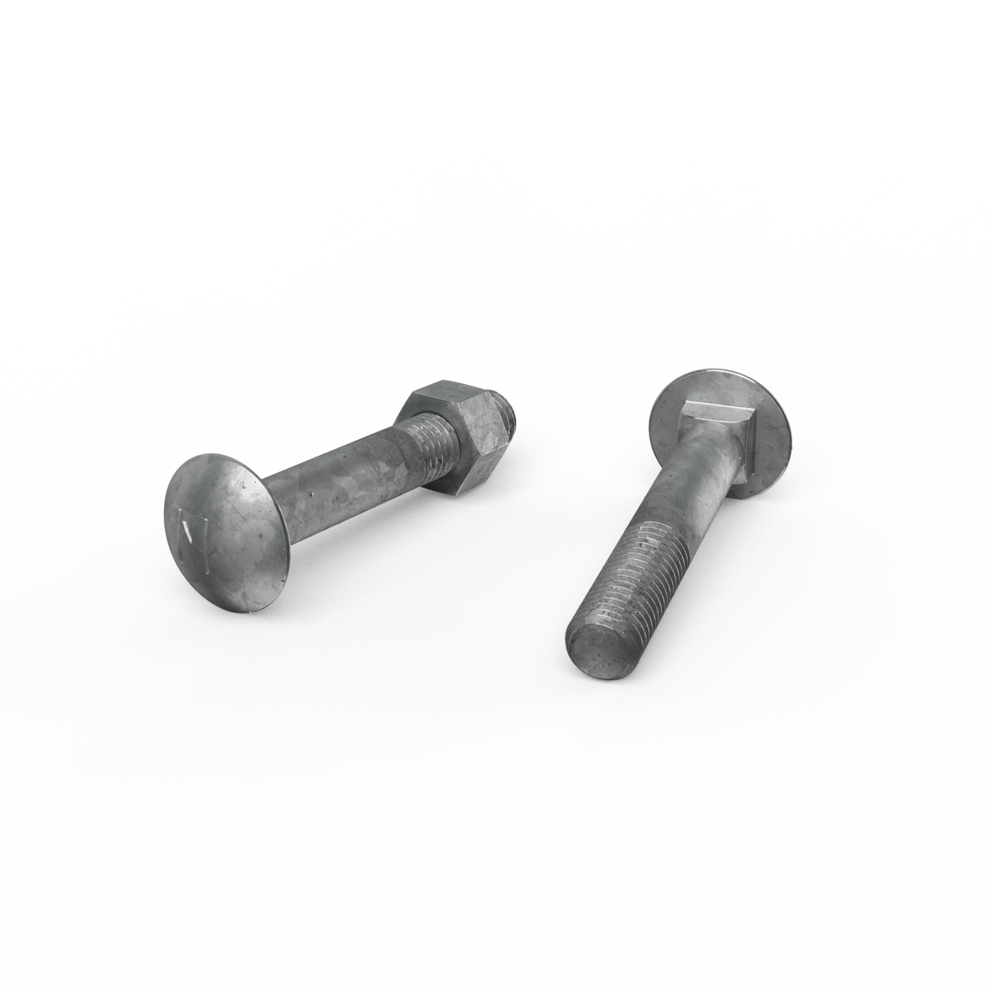 Zenith Hot Dip Galvanised Cup Head Bolts & Nuts - M12 x 75mm - 12 Pack