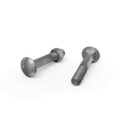Zenith Hot Dip Galvanised Cup Head Bolts & Nuts - M12 x 75mm - 12 Pack