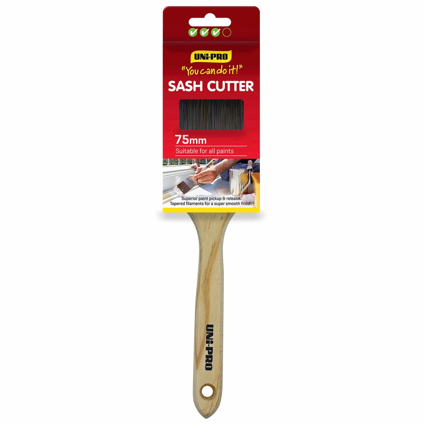 UNi-PRO Sash Cutter Paint Brush - 75mm