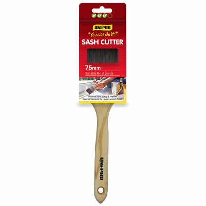 UNi-PRO Sash Cutter Paint Brush - 75mm