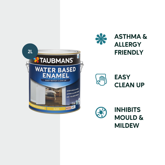 Taubmans Neutral Gloss Water Based Enamel Paint - 2L