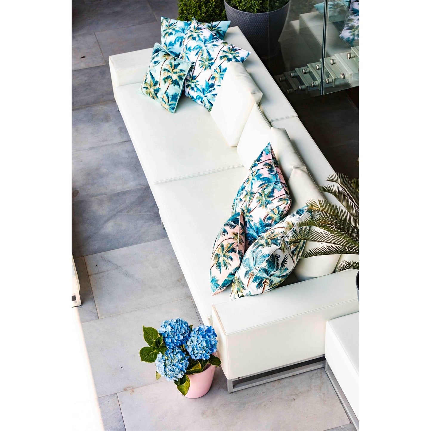 Mojo Cushion Cover - 45cm - L.A. Palm Blue