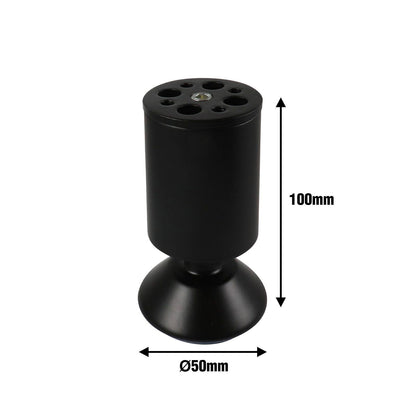 Adoored Metal Furniture Leg 50 x 100mm Steel Black Finish