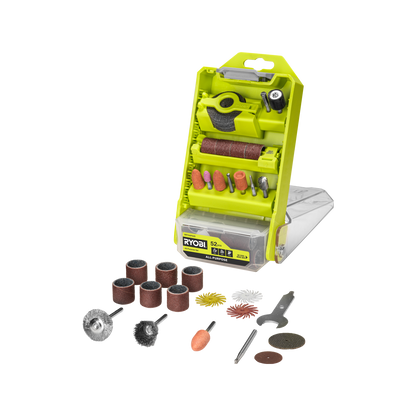 Ryobi All Purpose Rotary Tool Accessory Set - 55 x 5 x 101mm - 52 Piece