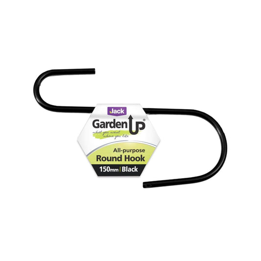 Jack Hanging Basket Hook - 150mm Black Steel - Strong Durable Design