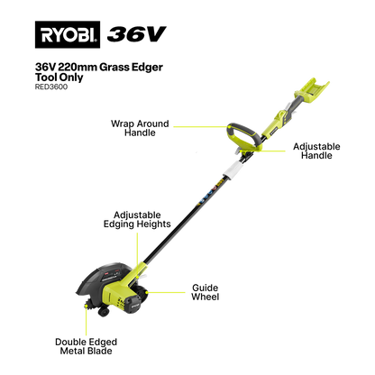 Ryobi Cordless Edger - 220mm - Tool Only