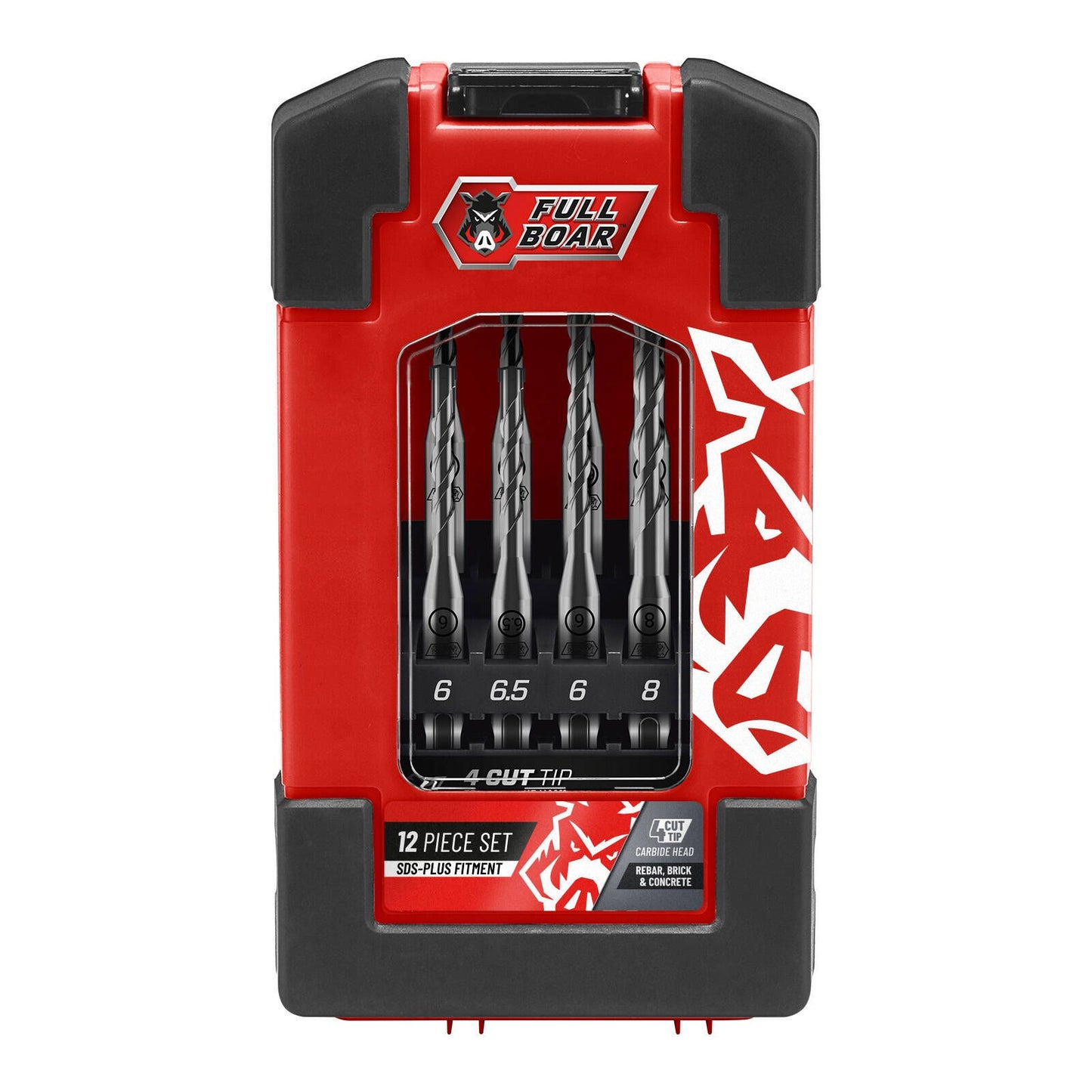 Full Boar SDS-Plus Drill Bit Set - 12 Piece