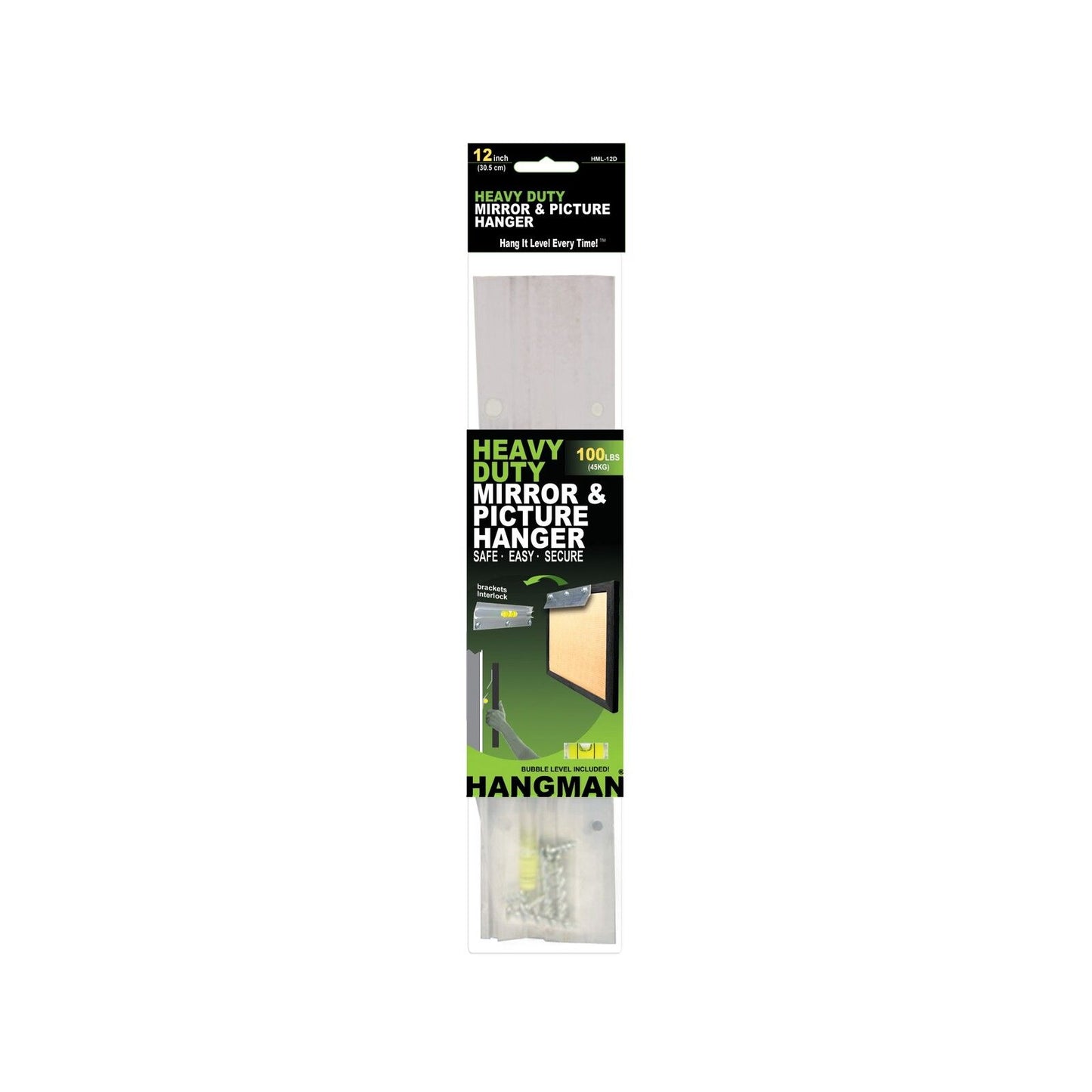 Hangman Heavy Duty Picture Mirror Hanger - 80 x 390mm - 40kg