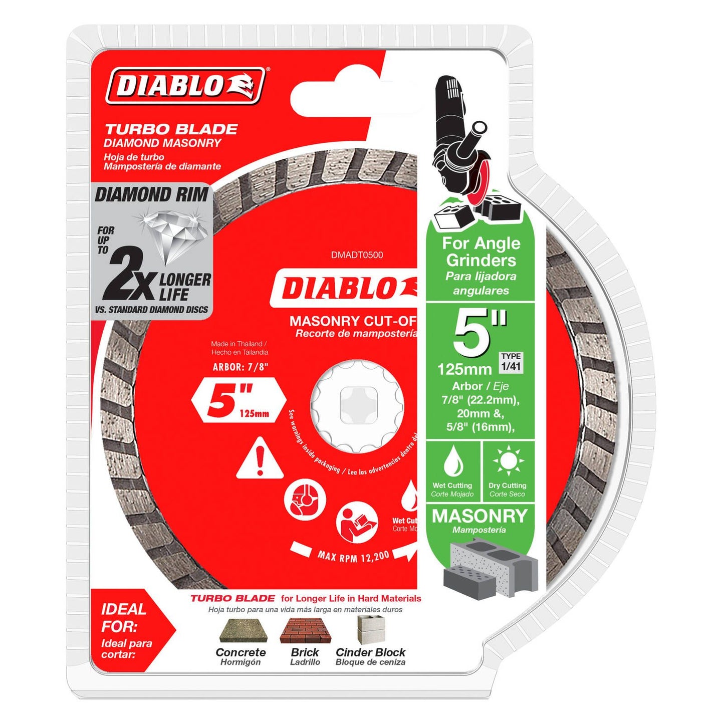 Diablo Diamond Disc - 5" - Turbo Cut Off
