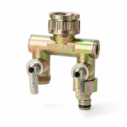 Holman 2 Way Tap Outlet - 1" - Die Cast Metal - Outdoor Use