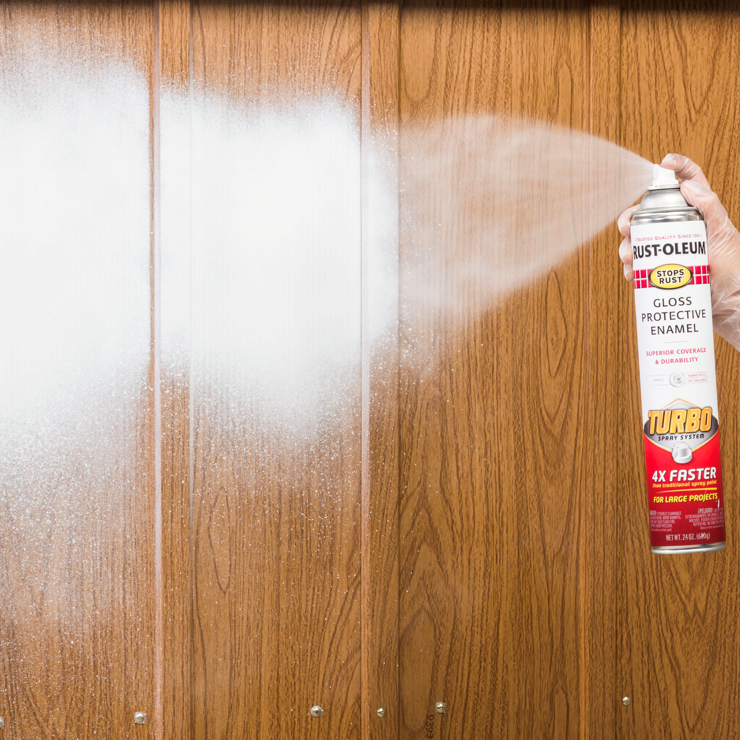 Rust Oleum Turbo Spray Paint - 680g - White Gloss