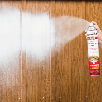 Rust Oleum Turbo Spray Paint - 680g - White Gloss