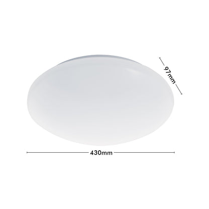 Verve Design Dion Oyster Ceiling Light - 20W - 43cm