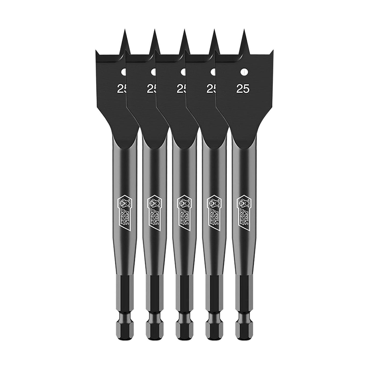 Full Boar Spade Bit Set - 25mm - 5 Piece