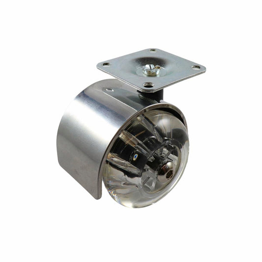 Easyroll Castor - 50mm - Polyurethane - Twin Transparent Wheels