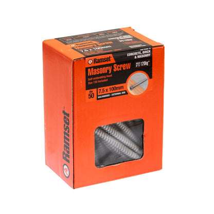 Ramset Masonry Anchor Screw - 7.5 x 100mm