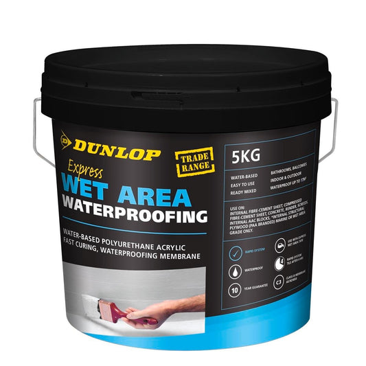 Dunlop 5kg Waterproofing Membrane - Acrylic Polyurethane - Rapid Dry