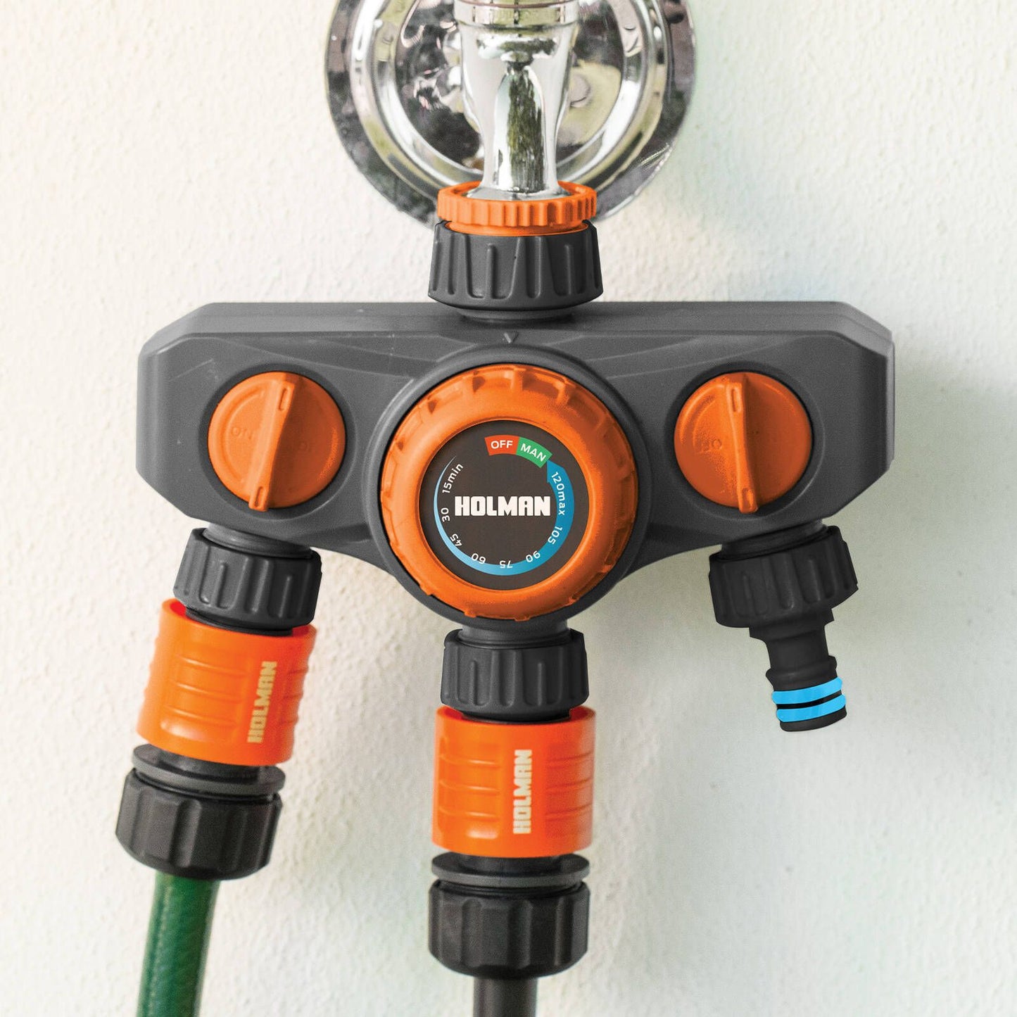 Holman Mechanical Tap Timer - 2hr - 3 Outlet - 290 x 90 x 95mm