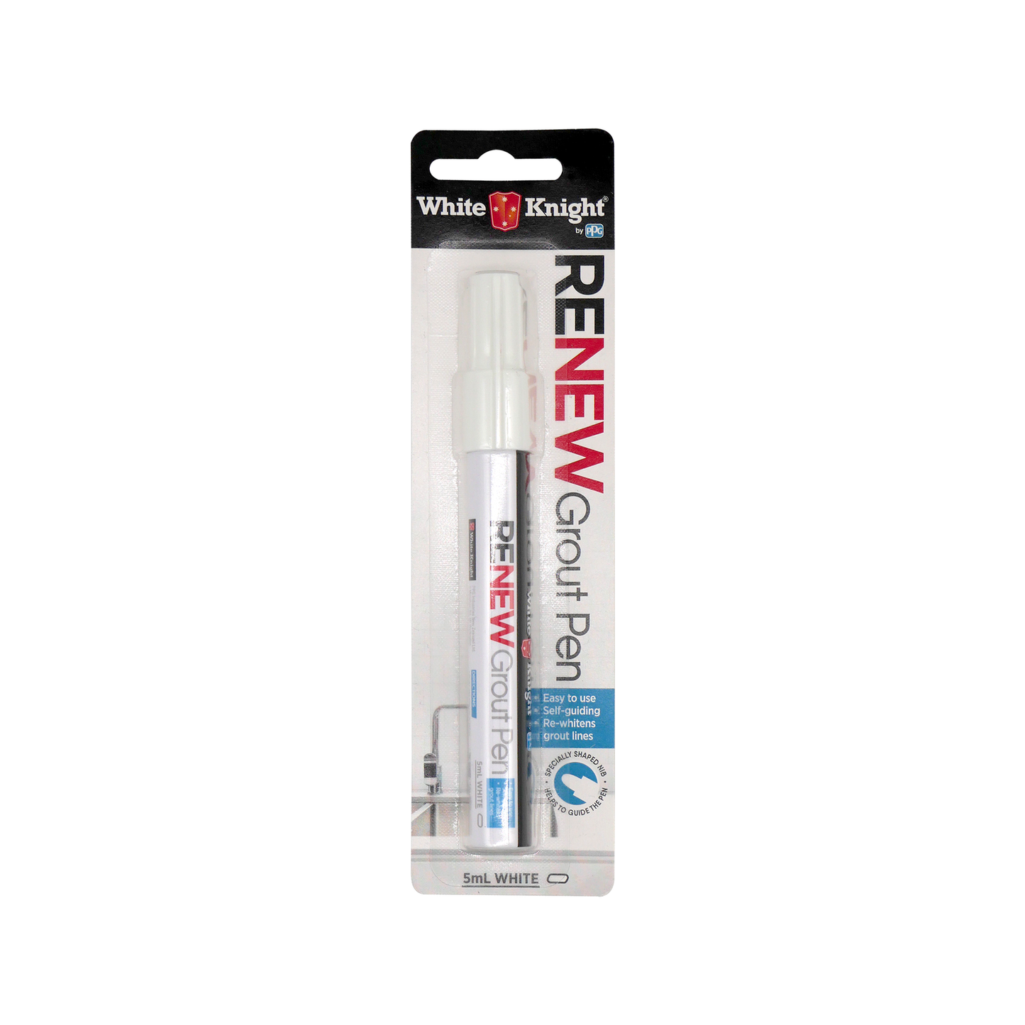 White Knight Grout Pen - 5ml - White