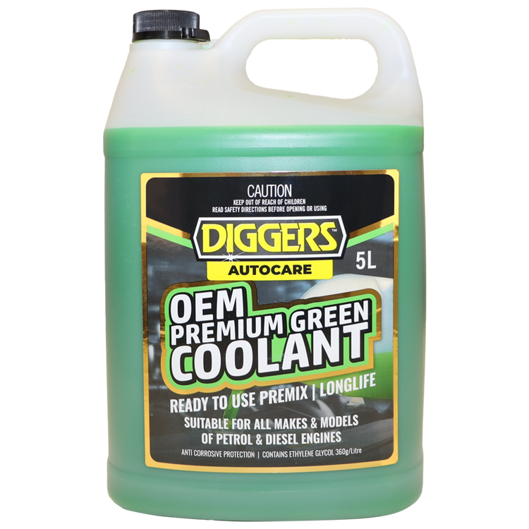 Diggers OEM Premium Green Coolant - 5L