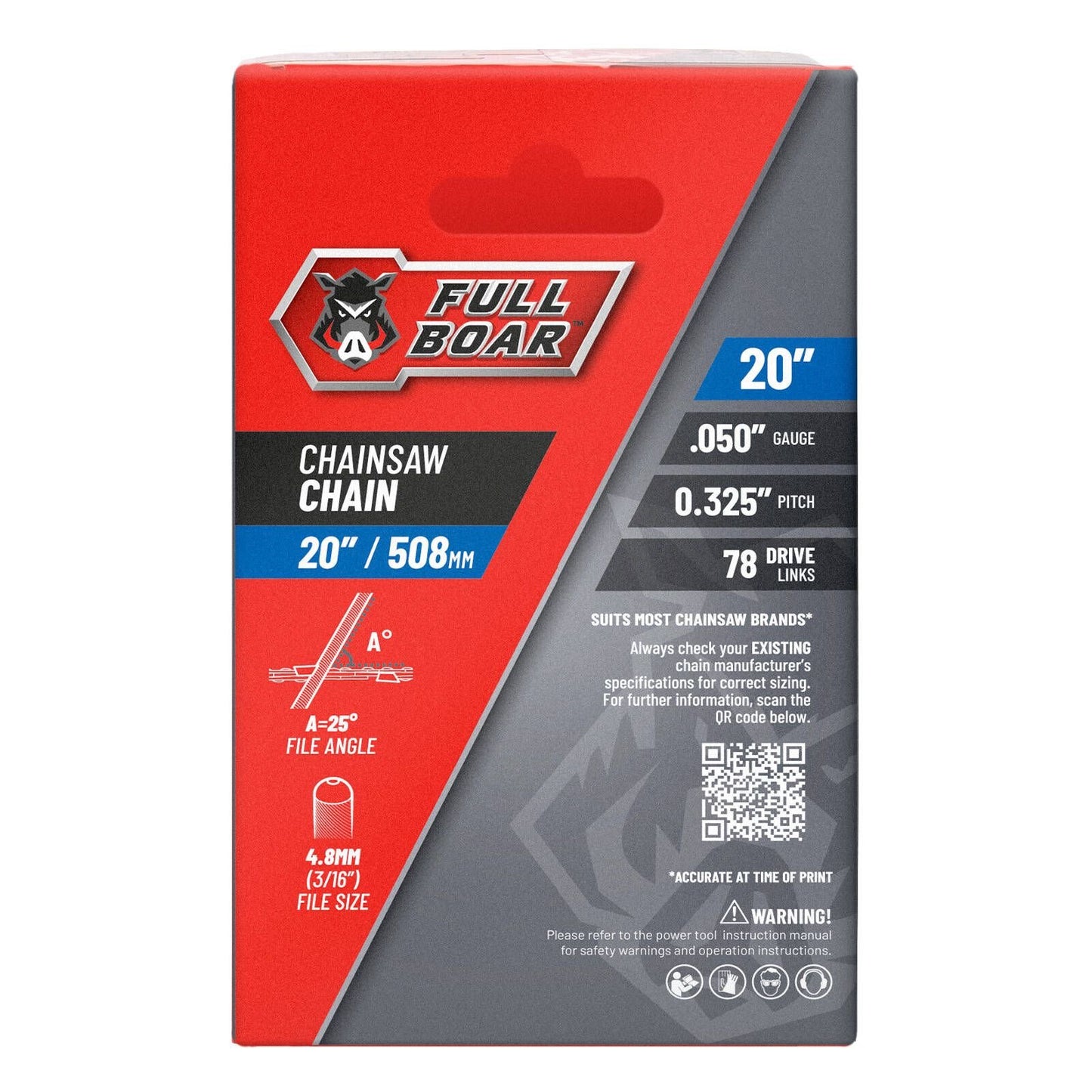 Full Boar Chainsaw Chain - 20" - 508mm - 78 Drive Links