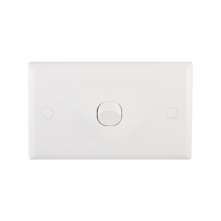 DETA White Solid Plate 1 Gang Switch